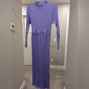 Brand new cotton knit purple dress with amazing details, size XXL